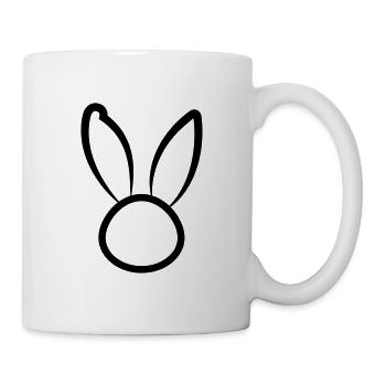 Lapin / Tête de lapin - Outline - Mug blanc - blanc - Droite