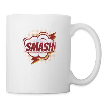 spaßige Comic-Sprechblase - SCHMASCH - Tasse - Weiß - Rechts