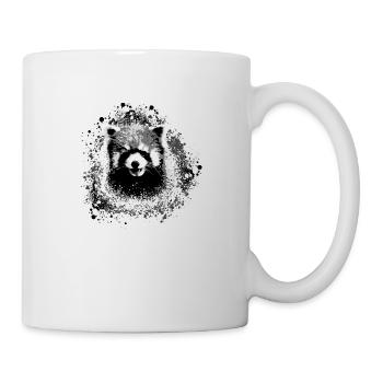 Red panda,graffiti,painting,panda bear, bear,black - Mug - white - Right