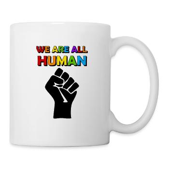 We are all Human LGBTQ - Tasse - Weiß - Rechts