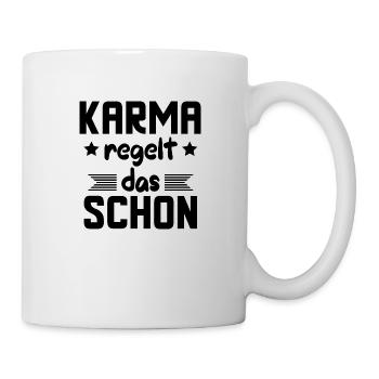 Karma regelt das schon - Tasse - Weiß - Rechts