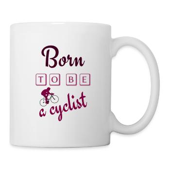 Born to be a cyclist. Cadeau cycliste. - Mug blanc - blanc - Droite