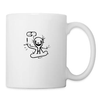 Figure de bâton étrange - Mug blanc - blanc - Droite