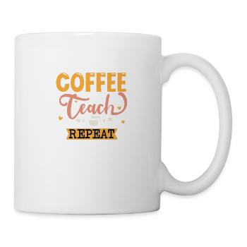 Coffee teach repeat - Mug - white - Right