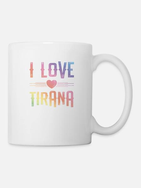 I Love Tirana - Tasse - Weiß
