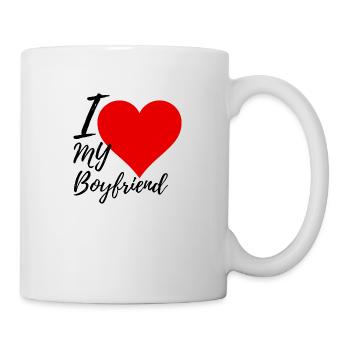 I heart my Boyfriend - Tasse - Weiß - Rechts
