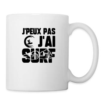 J’peux pas j’ai surf - Mug blanc - blanc - Droite