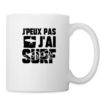 J’peux pas j’ai surf - Mug blanc - blanc - Droite