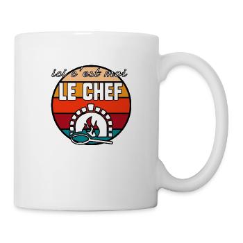 Ici c’est moi le chef - Mug blanc - blanc - Droite