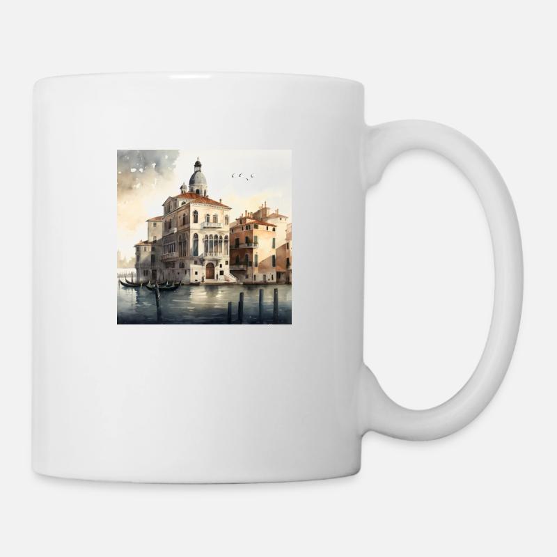 Gondoles Aquarell de Venise - Mug blanc - blanc