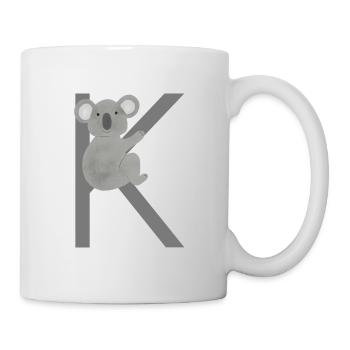 K - KOALA - ABC, Alphabet, Letter, Animal, Name - Mug - white - Right