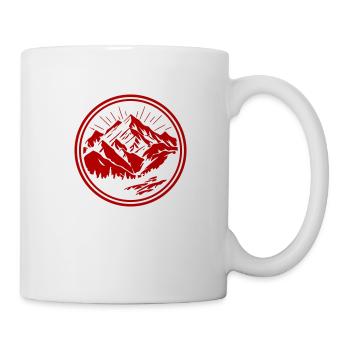 Mountains Silhouette Landscape - Mug - white - Right