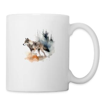 Wolf Wolf Head Scratch Marks Claws Wild Forest Hunter - Mug - white - Right