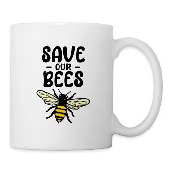 Bee Environmental Statement Species Protection Animal Welfare - Mug - white - Right