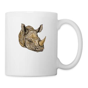 Nashorn Portrait - Tasse - Weiß - Rechts