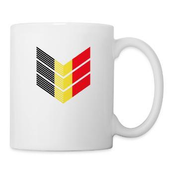 Belgium Flag Vintage Belgian Flag Distressed Look - Mug - white - Right
