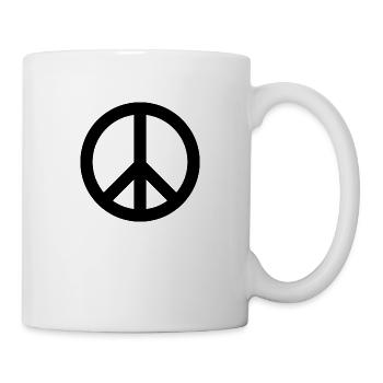 Friedenszeichen - Tasse - Weiß - Rechts