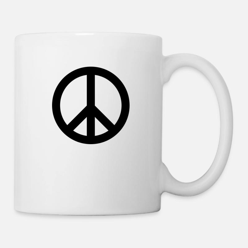 Friedenszeichen - Tasse - Weiß