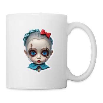 Halloween gruselige Puppe - Tasse - Weiß - Rechts