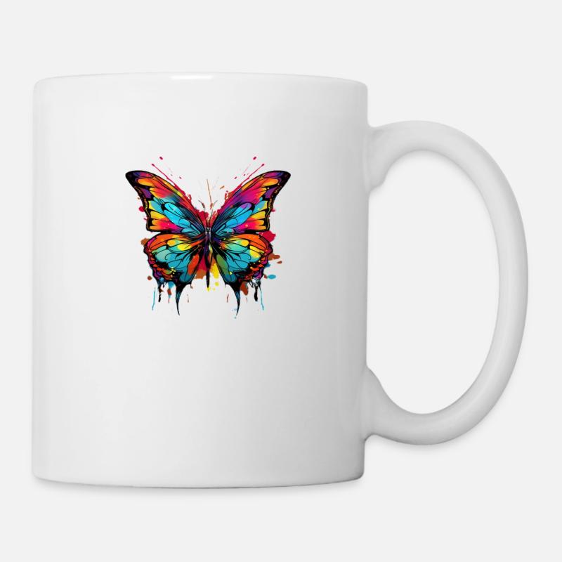 Exactement votre truc - le papillon rouge - Mug blanc - blanc