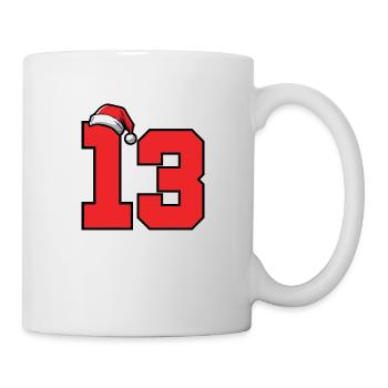 13 Zahl Weihnachten - Tasse - Weiß - Rechts