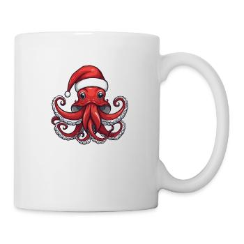 Oktopus Krake Weihnachten Tier - Tasse - Weiß - Rechts