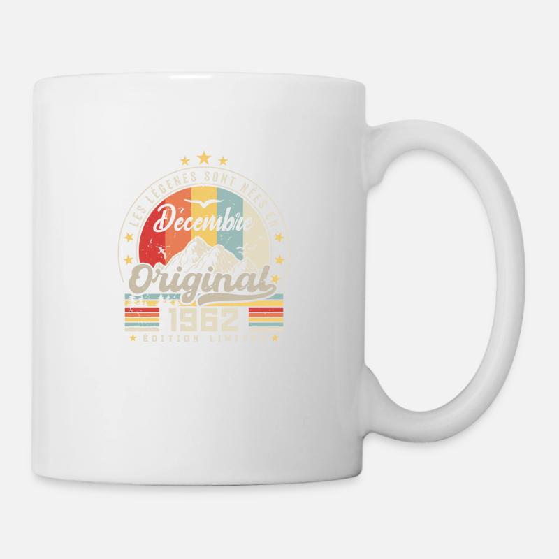 Cadeau D'anniversaire Nées En Décembre 1962 - Mug blanc - blanc