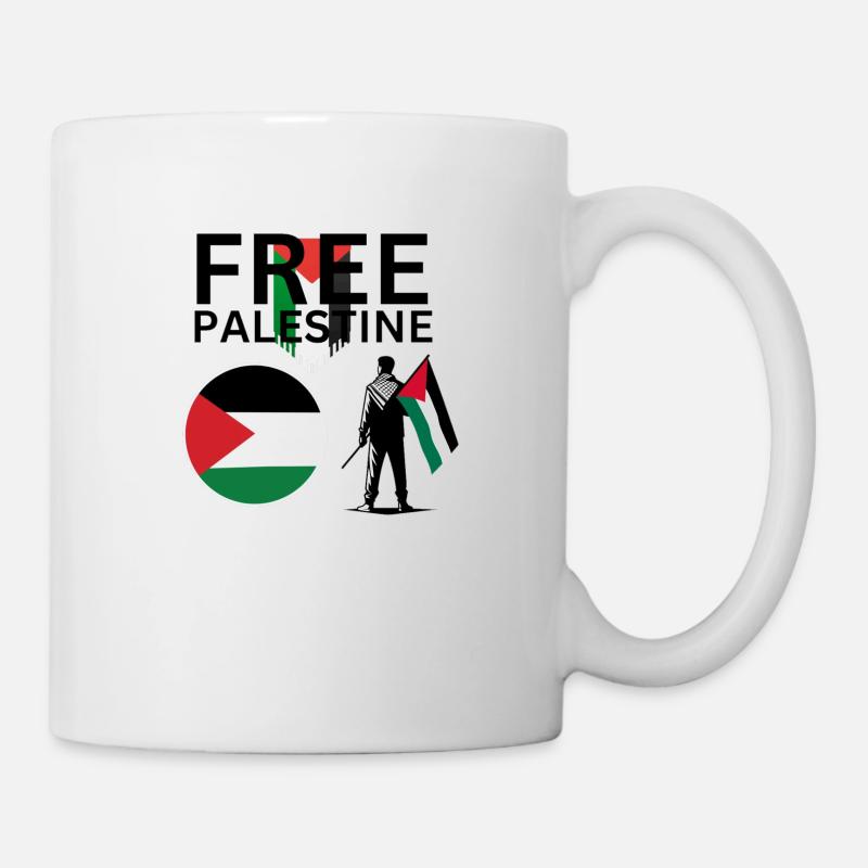 Free Palestine - Tasse - Weiß