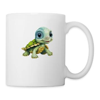 Tortue mignonne pour bébés et enfants - Mug blanc - blanc - Droite