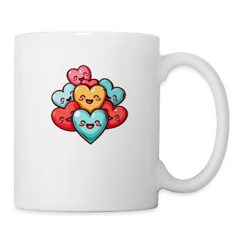 Coeurs Amoureux Bébé Mignon - Mug blanc - blanc - Droite