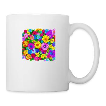 Flower Collage - Tasse - Weiß - Rechts