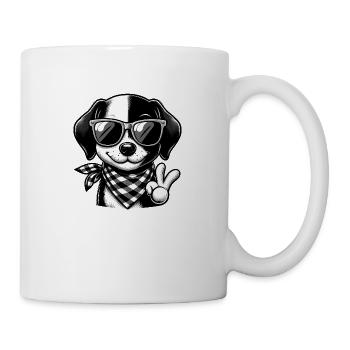 Chien teckel mignon - Mug blanc - blanc - Droite