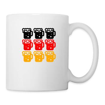 Deutschland Bier Flagge - Tasse - Weiß - Rechts