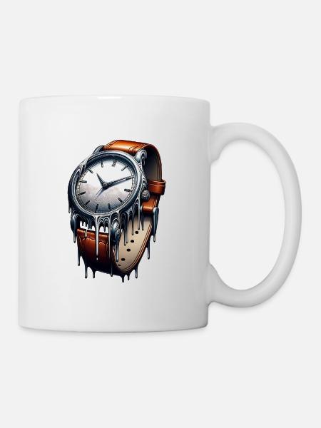 Elapsed Time – Dripping Wristwatch - Mug - white