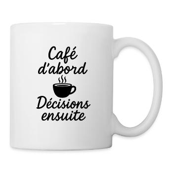 Coffee First Design with Incandescent Mug - Mug - white - Right