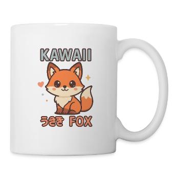 Motif de chemise de dessin animé renard kawaii - Mug blanc - blanc - Droite