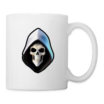 Skull in hooded robe - Mug - white - Right