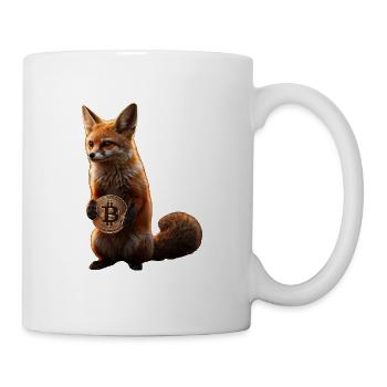 Fuchs mit Bitcoin-Münze Wandalu Vuhs - Tasse - Weiß - Rechts