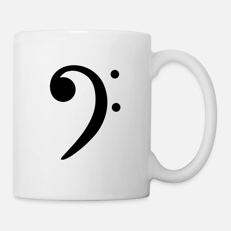 Bassschlüssel - Tasse - Weiß