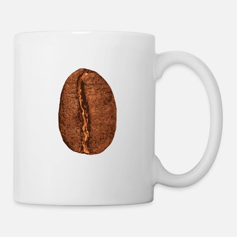 Kaffeebohne 2 - Tasse - Weiß