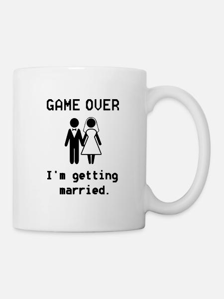 Bachelor Party Game Over Mariage Douche Mariage - Mug blanc - blanc