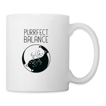 Purrfect Balance Cat Meow Ying Yang - Mug blanc - blanc - Droite