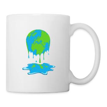 Schmelzende Erde - Tasse - Weiß - Rechts