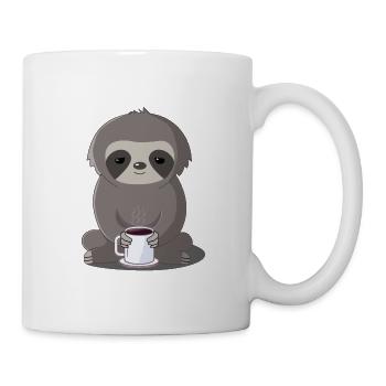 Sloth and coffee - Mug - white - Right