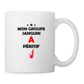 Mon groupe sanguin apéritif t-shirt cadeau - Mug blanc - blanc - Droite