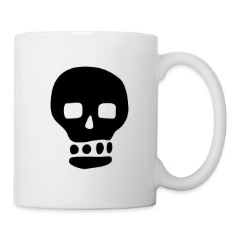 Crâne / Pirate / Hacker - Mug blanc - blanc - Droite