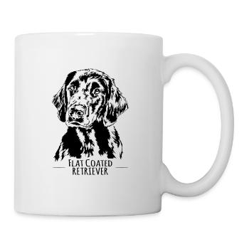 FLAT COATED RETRIEVER chien canin chien de chasse Wilsigns - Mug blanc - blanc - Droite