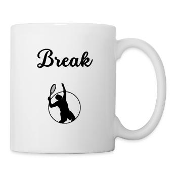Break Tennis - Tasse - Weiß - Rechts