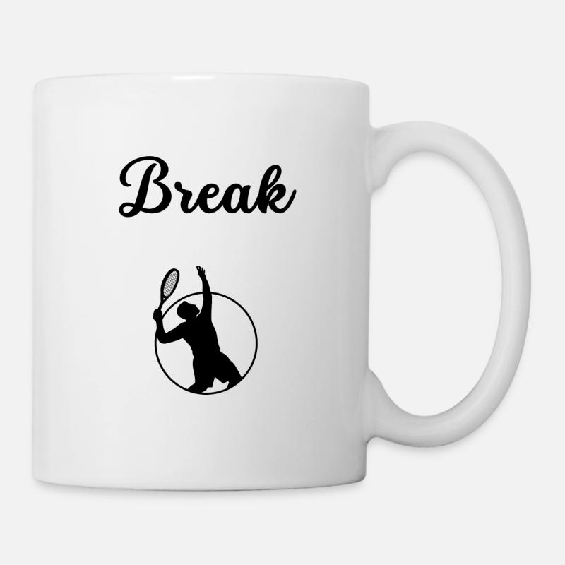 Break Tennis - Mug blanc - blanc