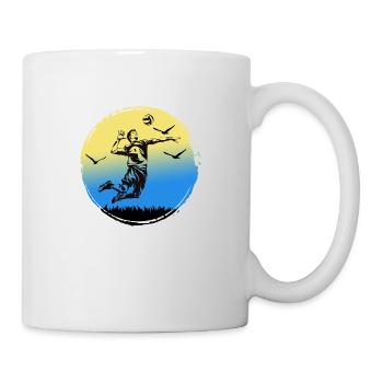 VOLLEYBALL Volleyballer SCHMETTERBALL Auszeit - Tasse - Weiß - Rechts